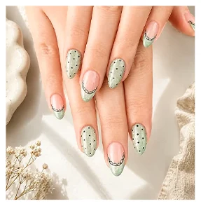green nail design